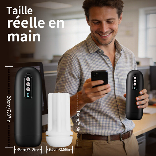 Sophia – Aspiration Puissante Meilleur Rapport Qualité-Prix Dimensionnement Cristal Clair Masturbateur Masculin Aut