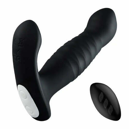 Stimulateur prostatique avec 7 vibrations et 7 mouvements de va-et-vient, longueur de 14,5 cm