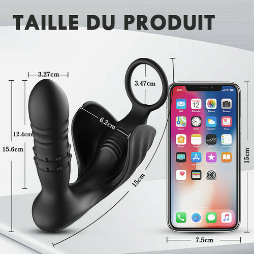 Stimulateur Prostatique billes 9 Va-et-vient Vibration APP&Télécommande contrôle ANAL TOY