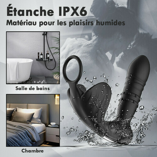 Stimulateur Prostatique billes 9 Va-et-vient Vibration APP&Télécommande contrôle ANAL TOY