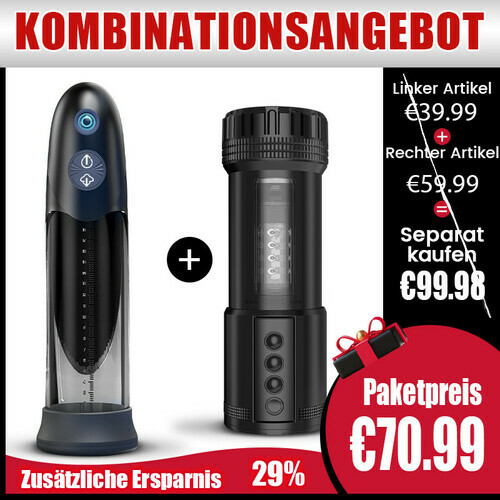 Super Double Surprise! Masturbateur + Agrandisseur Offre Combinée Limitée, économisez 29,99 €