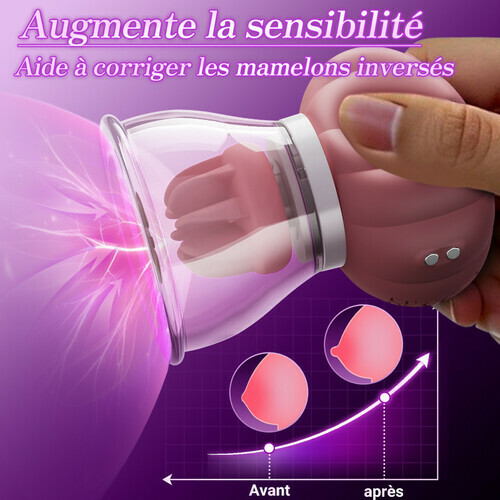 Thaliane – Jouets manuels de succion et de rotation pour les mamelons avec deux têtes de brosse différentes
