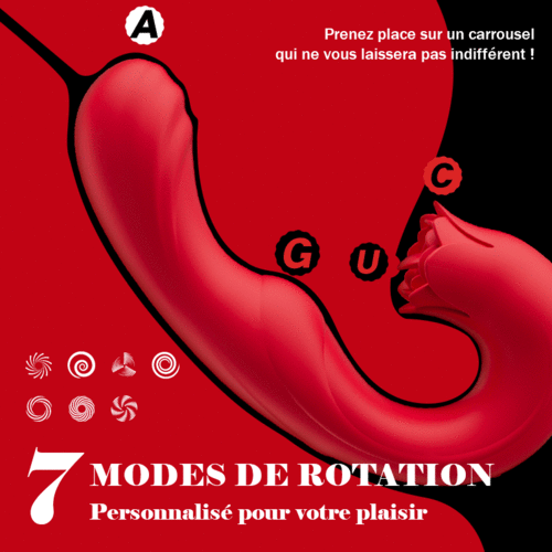 Tina - Vibromasseur Féminin avec 7 Fréquences de Vibration, Oscillation et Léchage de Langue
