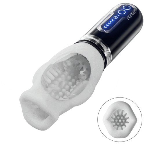 Tornado 3.0 - Masturbateur à double moteur sexe oral 7 vibrations 5 rétractions 5 rotatio