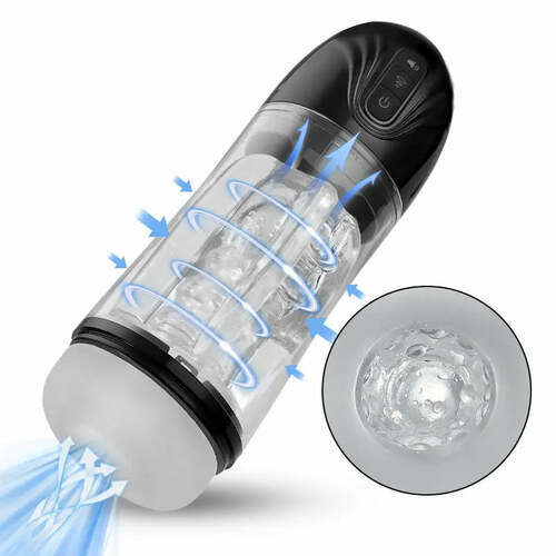 ULTRA-SUCCION Masturbateur cup avec super aspiration et coque transparente