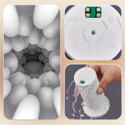 Vibedry - Masturbateur chauffant pour hommes, 7 niveaux de téléscopage, 5 modes de vibration, contrôlé par applicat