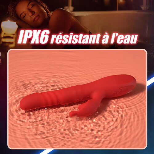 Vibrateur à double bille rotative 10 vibrant 6 poussée G Spot Vibrator