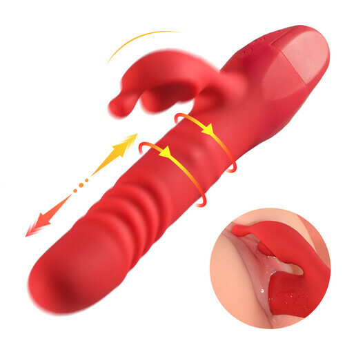 Vibrateur à double bille rotative 10 vibrant 6 poussée G Spot Vibrator