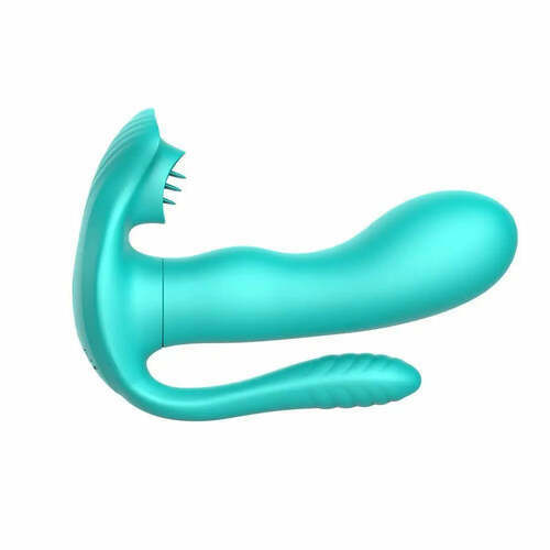 Vibrateur allongé sirène avec 9 modes de vibration, couleur bleu marine, YIRAN