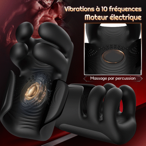 Vibrateur automatique à 10 doigts pour massage et thérapie du pénis