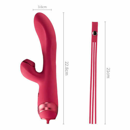 Vibromasseur 4 en 1 avec 10 impulsions et 10 vibrations, incluant un fouet SM