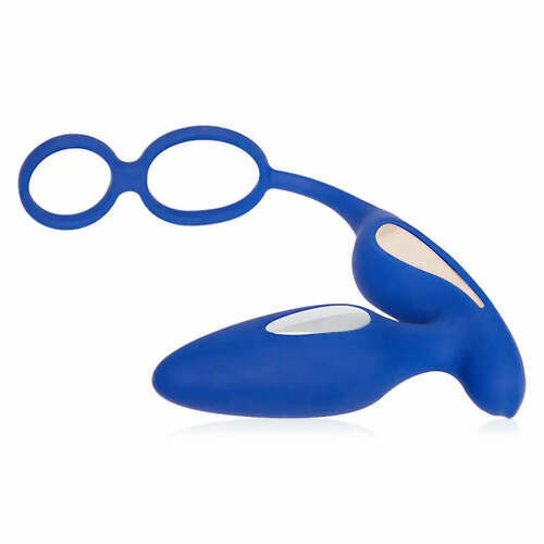 Vibromasseur de prostate avec cockring 2 en 1, 9 vibrations et 5 chocs électriques