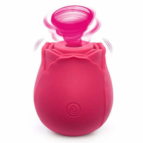 Vibromasseur de sexe oral et stimulateur clitoridien avec 7 modes de succion, couleur rose