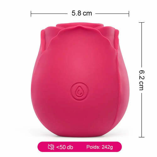 Vibromasseur de sexe oral et stimulateur clitoridien avec 7 modes de succion, couleur rose