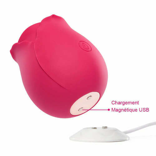 Vibromasseur de sexe oral et stimulateur clitoridien avec 7 modes de succion, couleur rose