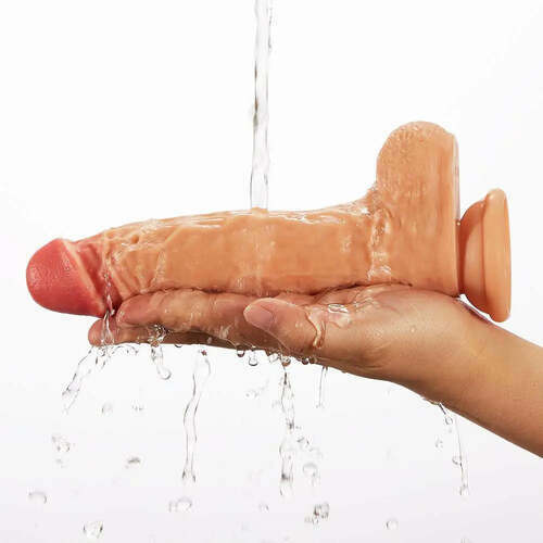 Vibromasseur gode dildo réaliste avec fonction de poussée et 8 modes, Moruioy