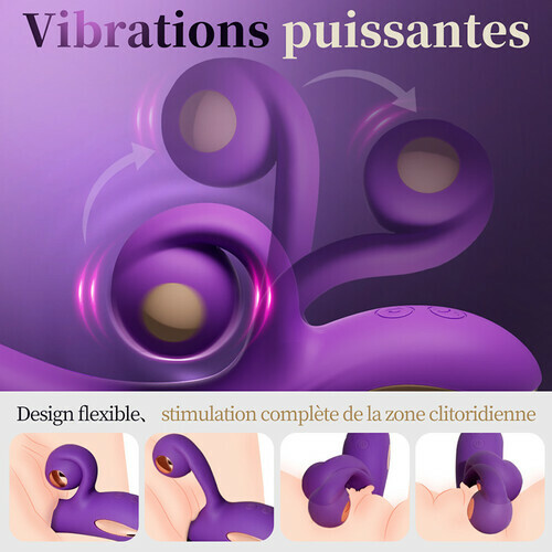 Vibromasseur point G avec rotation spirale à 360° et 10 modes pour stimulation vaginale et clitoridienne