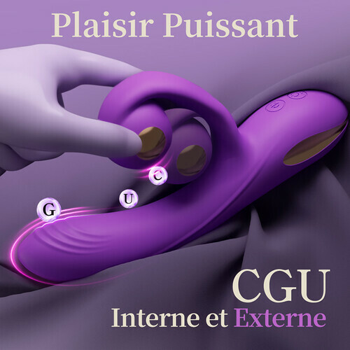 Vibromasseur point G avec rotation spirale à 360° et 10 modes pour stimulation vaginale et clitoridienne
