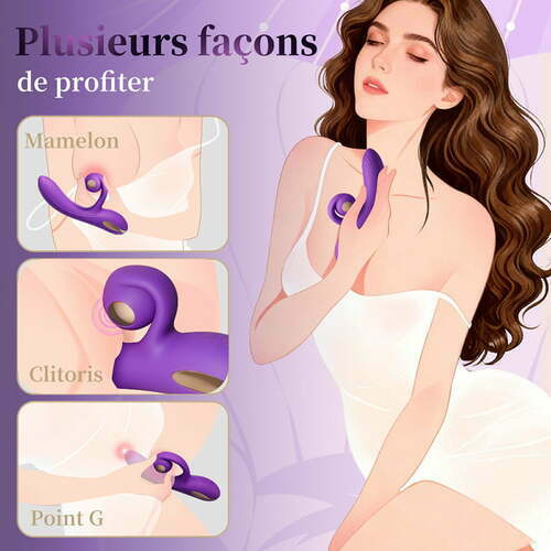 Vibromasseur point G avec rotation spirale à 360° et 10 modes pour stimulation vaginale et clitoridienne
