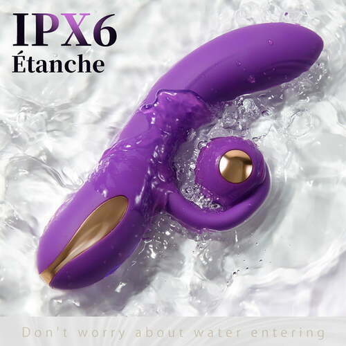 Vibromasseur point G avec rotation spirale à 360° et 10 modes pour stimulation vaginale et clitoridienne
