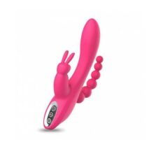 Vibromasseur Rabbit 3 en 1 avec 7 vibrations, stimulation du point G, clitoridienne et anale, AIXIYA