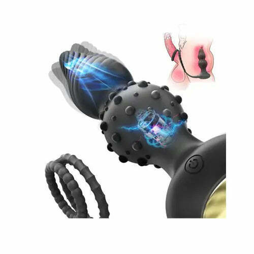 Vibromasseur stimulateur prostatique avec 10 modes de vibration, grande taille, Moruioy