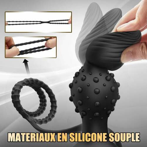 Vibromasseur stimulateur prostatique avec 10 modes de vibration, grande taille, Moruioy