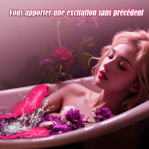 Vibromasseurs 2 en 1 avec 10 succions et 10 vibrations