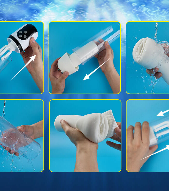 Wave - 5 Modes d'Aspiration 9 Modes de Vibration Aspiration par Vide Masseur de Gland Pompe à Pénis