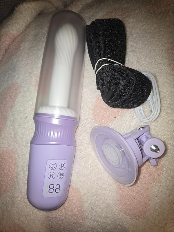 Machine sexuelle à coups et chauffage contrôlée par application pour stimulation du point G ou anale avec sangles p — photo avis client 2