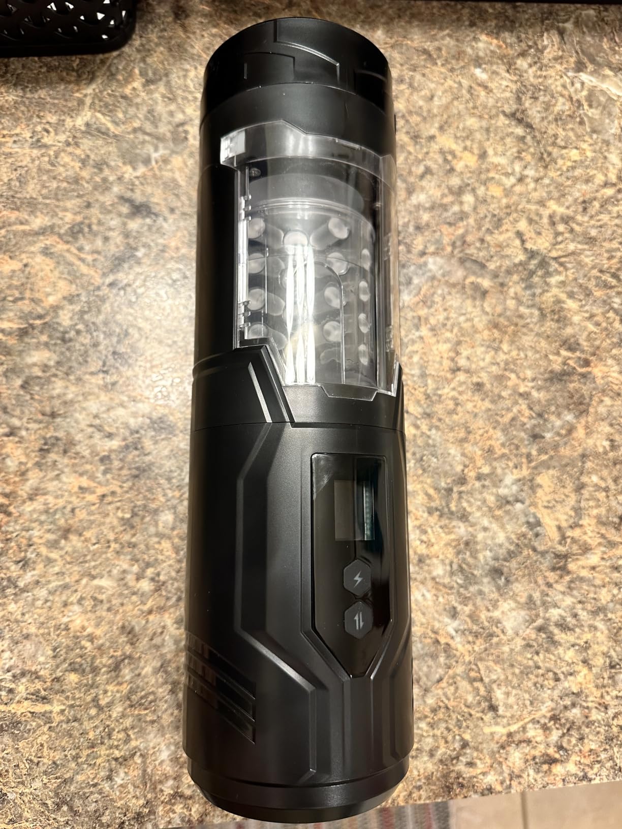Telescopic, rotating, vibrating, 3-in-1 telescopic electric cup masturbator with 7 frequencies — Photo Customer reviews 1
