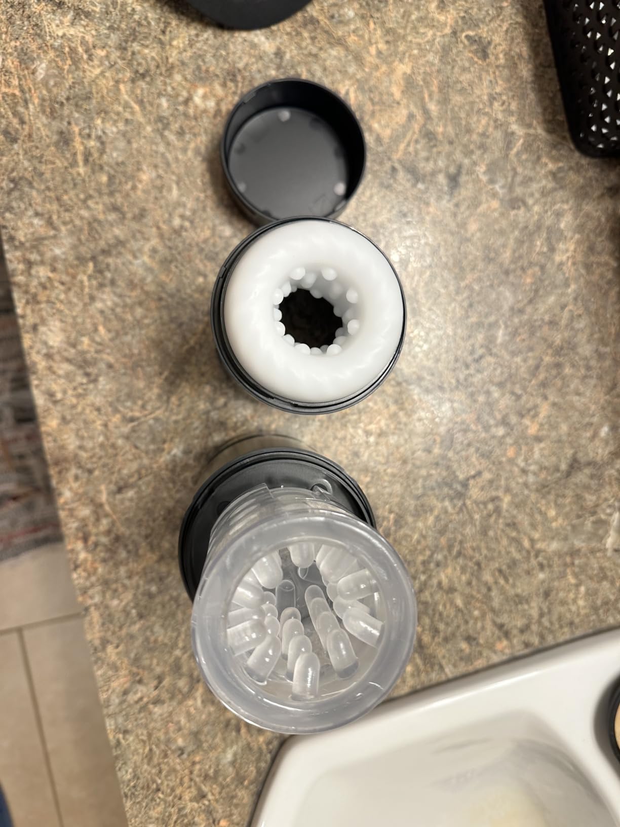 Telescopic, rotating, vibrating, 3-in-1 telescopic electric cup masturbator with 7 frequencies — Photo Customer reviews 2