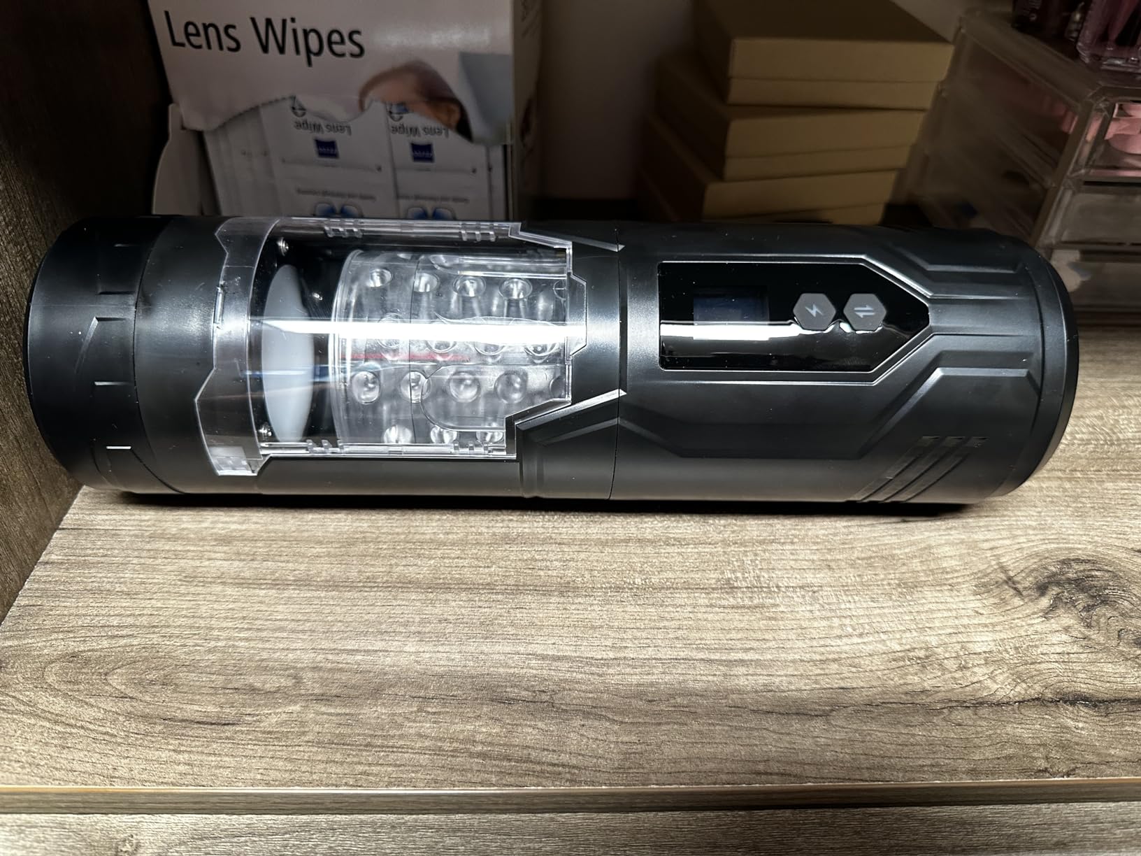 Telescopic, rotating, vibrating, 3-in-1 telescopic electric cup masturbator with 7 frequencies — Photo Customer reviews 1