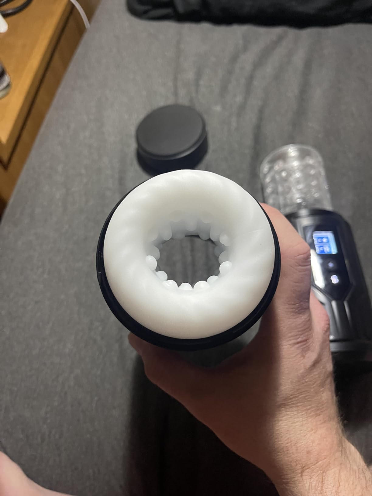 Telescopic, rotating, vibrating, 3-in-1 telescopic electric cup masturbator with 7 frequencies — Photo Customer reviews 2