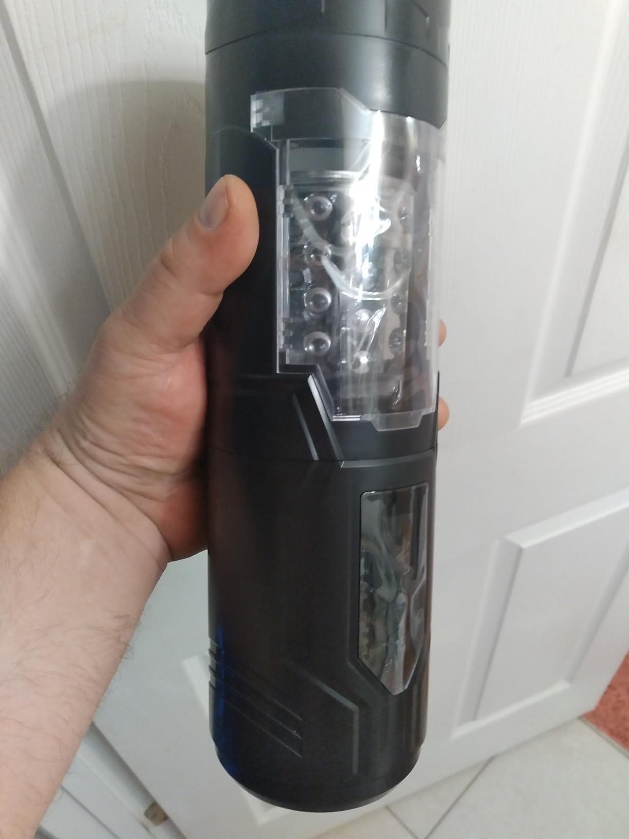 Telescopic, rotating, vibrating, 3-in-1 telescopic electric cup masturbator with 7 frequencies — Photo Customer reviews 1