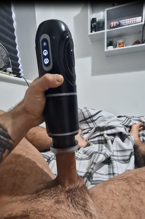 Motosega - taglio di masturbazione eroe con ventosa, 7 frequenze, telescopico + rotante — Foto 1