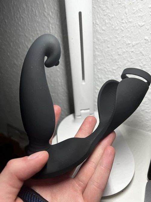 Prostate stimulator with cockring, 3 vibrations, 6 pulses and S-hande remote — Stock Photo 1 Customer Reviews
