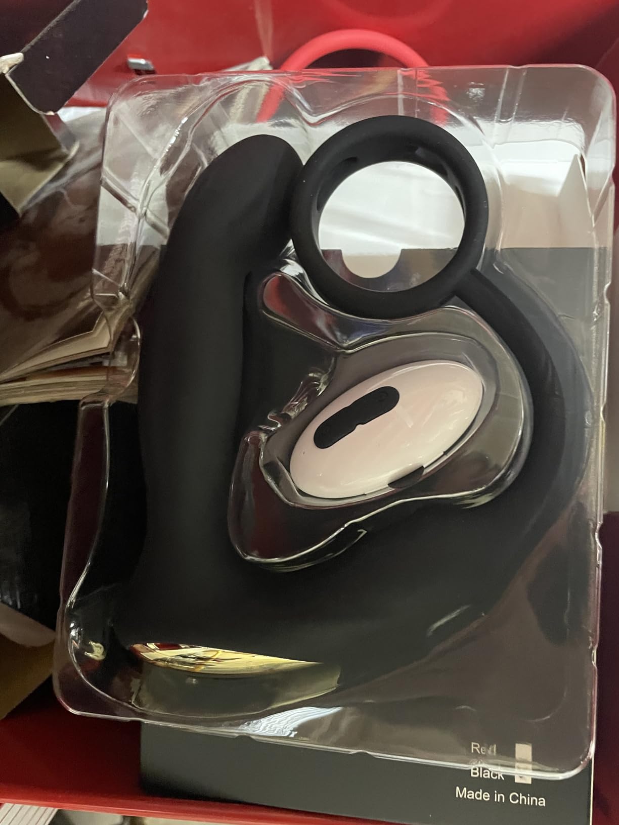 Massaggiatore prostatico in silicone vibrante e volante con anello del pene — Foto Stock