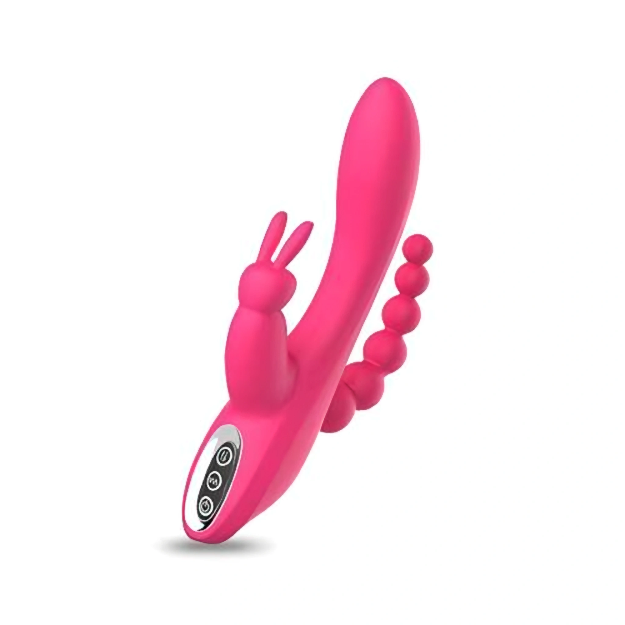 Vibromasseur Rabbit 3 en 1 avec 7 vibrations, stimulation du point G, clitoridienne et anale, AIXIYA