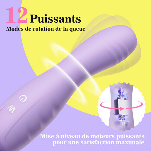 12 Vibrations & Rotations Wand magique pour la stimulation du clitoris et du vagin Massages multifonctions - photo 3