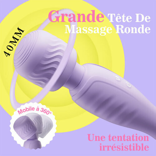12 Vibrations & Rotations Wand magique pour la stimulation du clitoris et du vagin Massages multifonctions - photo 6
