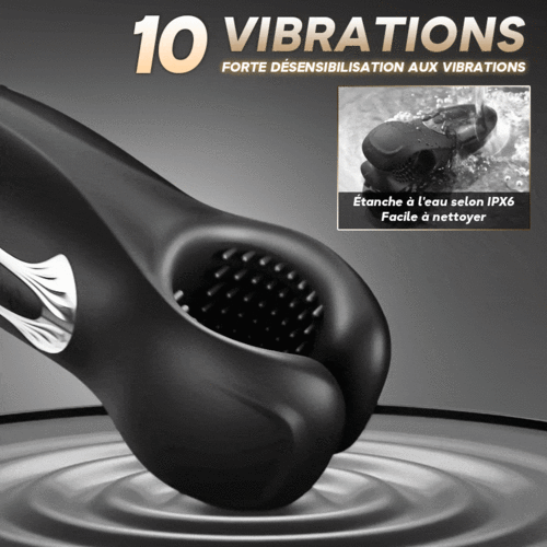 10 Morsures + 10 Vibrations 2-en-1 Masturbateur cup Pénis Exercice Couple Flirter - photo 2