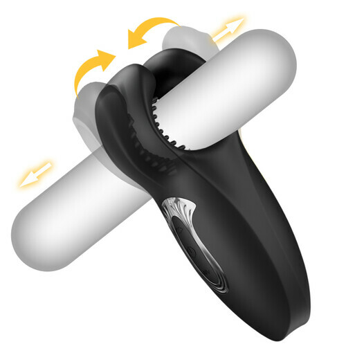 10 Morsures + 10 Vibrations 2-en-1 Masturbateur cup Pénis Exercice Couple Flirter - photo 6