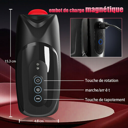 10 Tapotement & Vibration 10 Rotation Entraîneur Masturbateur De Tornade - photo 1