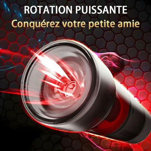 5 Rotation + 5 Aspiration 2-en-1 Godet de Masturbateur cup Pompe à pénis. - photo 6