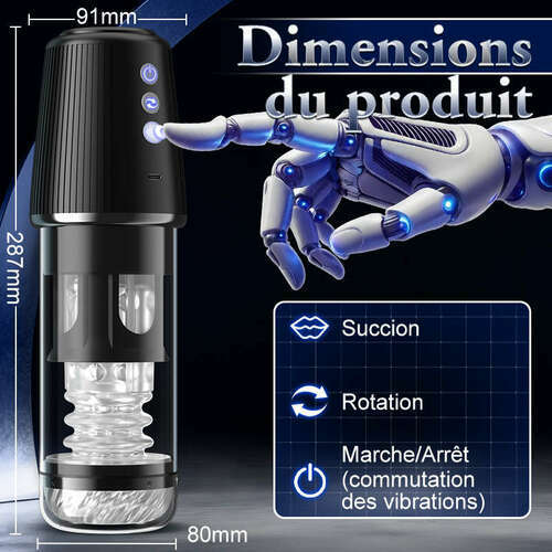 5 Rotation 5 Succion 7 Vibration Masturbation et entraînement 2 EN 1 - photo 6