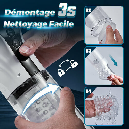 9 Aspirer&Pousser&Tourner LCD Masturbateur Cup avec fonction vocale - photo 3