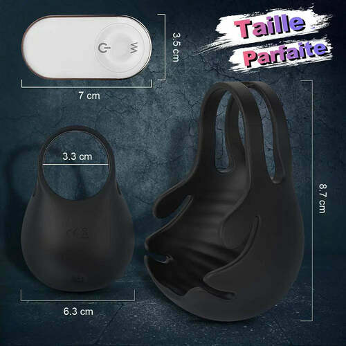 Anneaux pour testicules et pénis avec 9 vibrations - photo 1