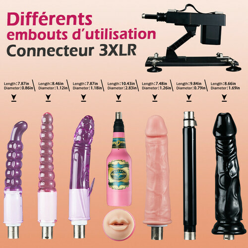 Azax - Plaisir ultime avec la machine sexuelle la mieux notée - 7 accessoires, poussée automatique, amour anal - photo 5