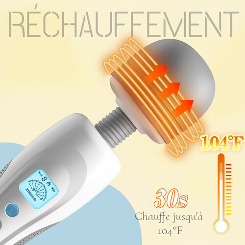 Baguette magique portable et légère avec 8 vibrations et 9 vitesses Masseur pliable - photo 5